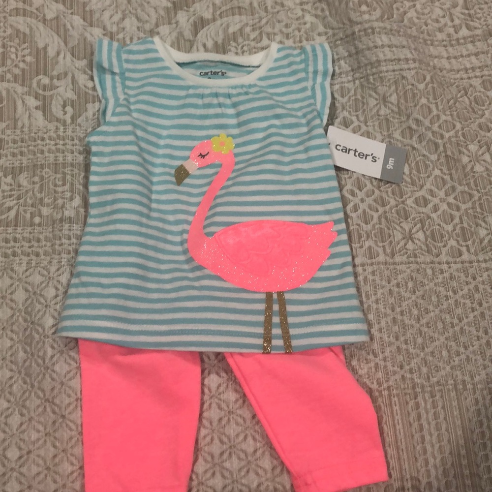 2 piece Flamingo set